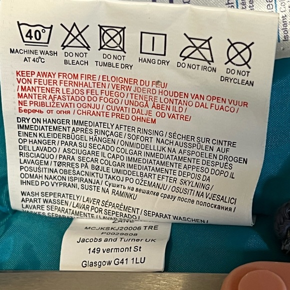 Kids Trespass TP50 Ski Jacket Teal UK 2000 mm Approximate Sz 6 See Measurements - Picture 13 of 14